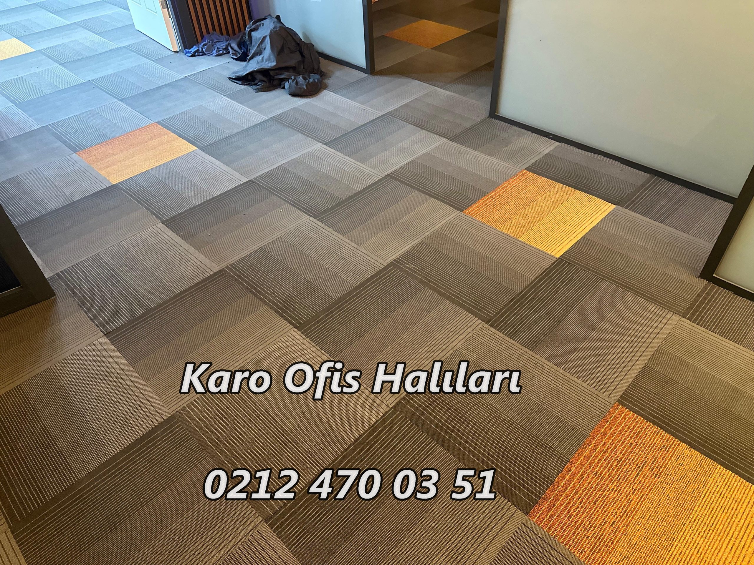 Karo Ofis halısı Moder Ofis halıları renkleri 50x50x